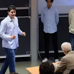 Jacobo Palafox, estudiante de PrepaTec CEM, obtuvo el primer lugar de la competencia final de pitch de la Esade, en Barcelona, con su emprendimiento.
