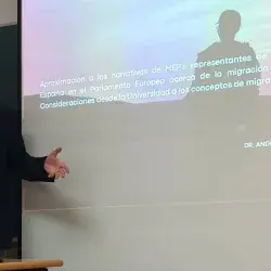 Andrés Barradas, profesor de Comunicación, participó en el Congreso Internacional de Migraciones y Refugio