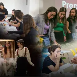 Montaje de fotos que muestran a alumnos en distintas actividades escolares.