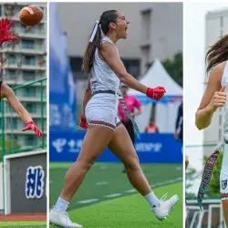 Victoria Chávez, jugadora de Borregos Santa Fe y de la selección femenil de flag football.