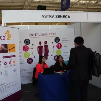 Stand de ASTRA ZENECA.