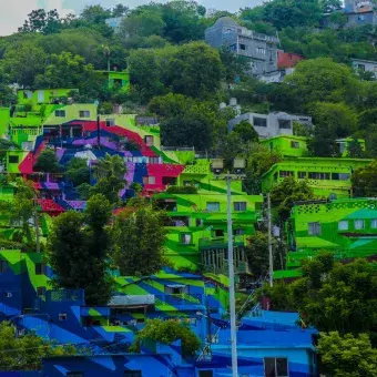 El mural es llamado 'El Ave de los Sueños'.