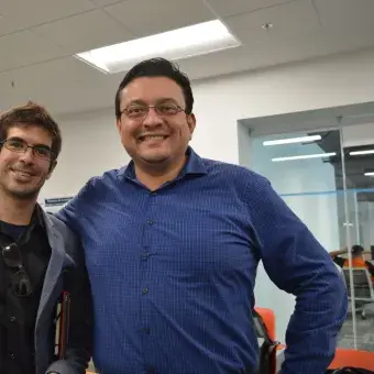 Los profesores Marcos Moya y Agustín Carvajal