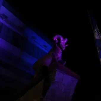 IRA SE ILUMINA DE AZUL 