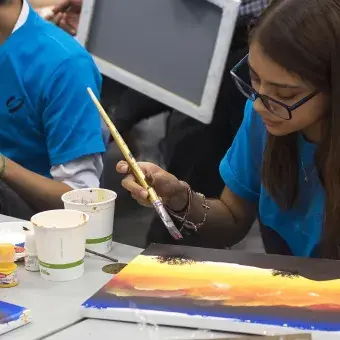 Taller de arte en Ciudad Juárez.