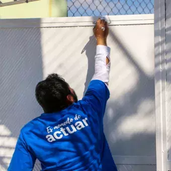 La comunidad del Tec Campus Toluca unió esfuerzos para pintar la escuela Mihuel Hidalgo en San Antonio Buenavista