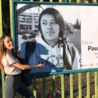 Integrante del equipo que fotografió a las personas.