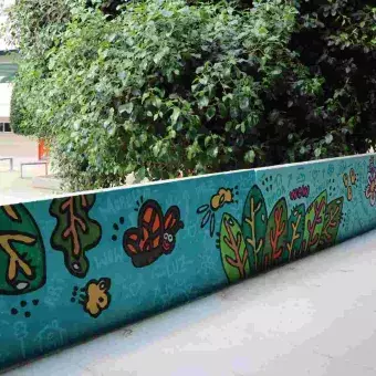 Docentes, colaboradores y estudiantes de la Comunidad Tec formaron parte de la elaboración de este mural.