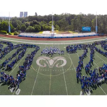 Foto panorámica del aniversario del Tec y de campus Puebla