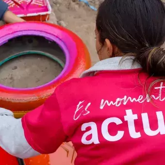 Pintando en Voluntariado Tec