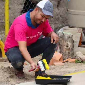 Se usó mucha pintura en Voluntariado Tec