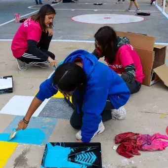 Los alumnos pintaron cada detalle en Voluntariado Tec