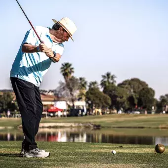 Participación de caballeros en el Torneo de Golf EXATEC Blue Open Laguna 2024