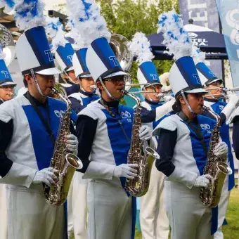 La Marching Band presente en el evento