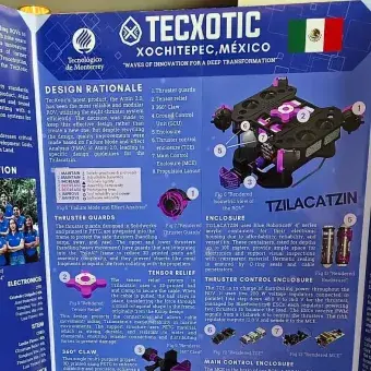 TecXotic, equipo conformado por estudiantes de profesional del Tecnológico de Monterrey campus Cuernavaca participó por novena ocasión en el MATE ROV Competition 2024 World Championship.