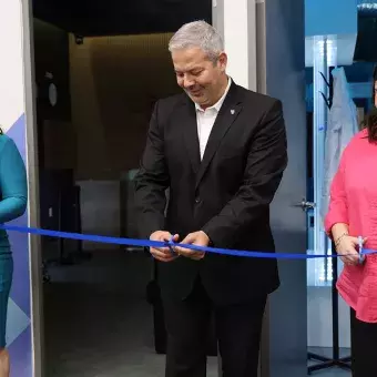 La inauguración del laboratorio.