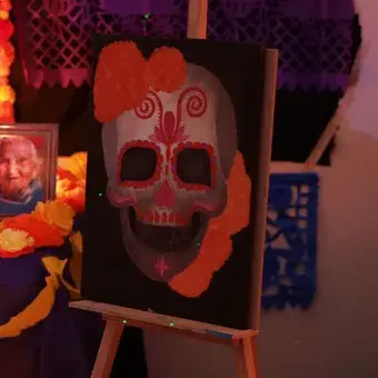 Pintura de una calavera