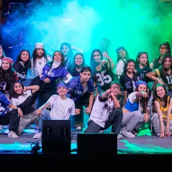 Estudiantes y EXATEC de campus Hidalgo durante su presentación en Ensamble Legacy