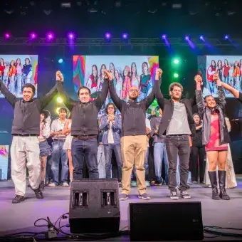 Estudiantes y EXATEC de campus Hidalgo durante su presentación en Ensamble Legacy
